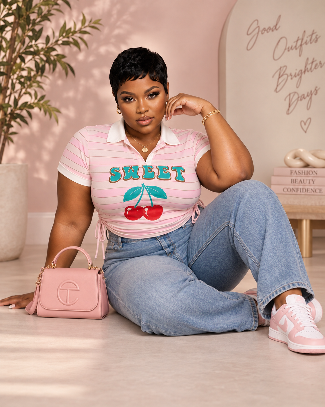 Cherry Bliss Polo Top