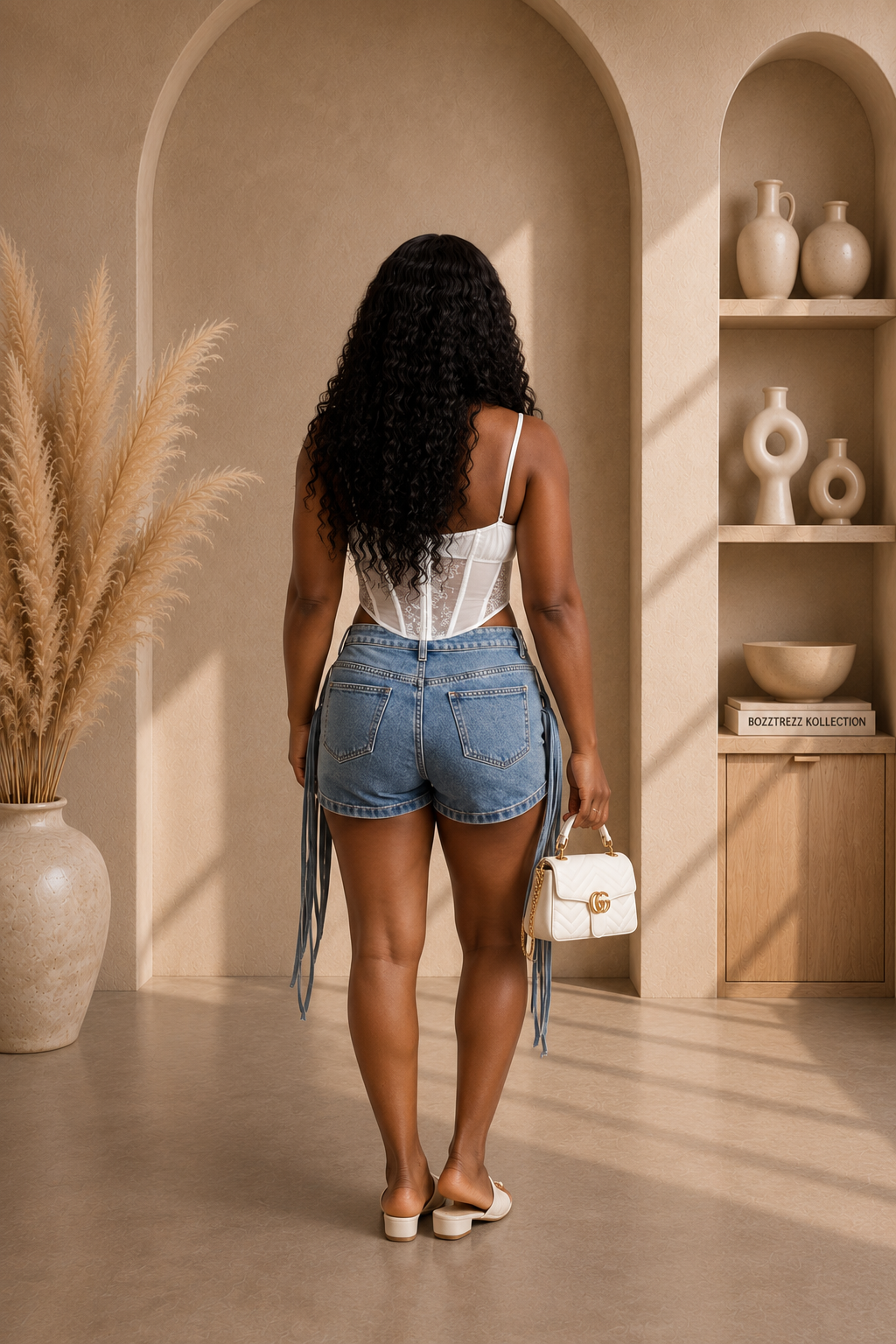Ibiza Fringe Denim Shorts