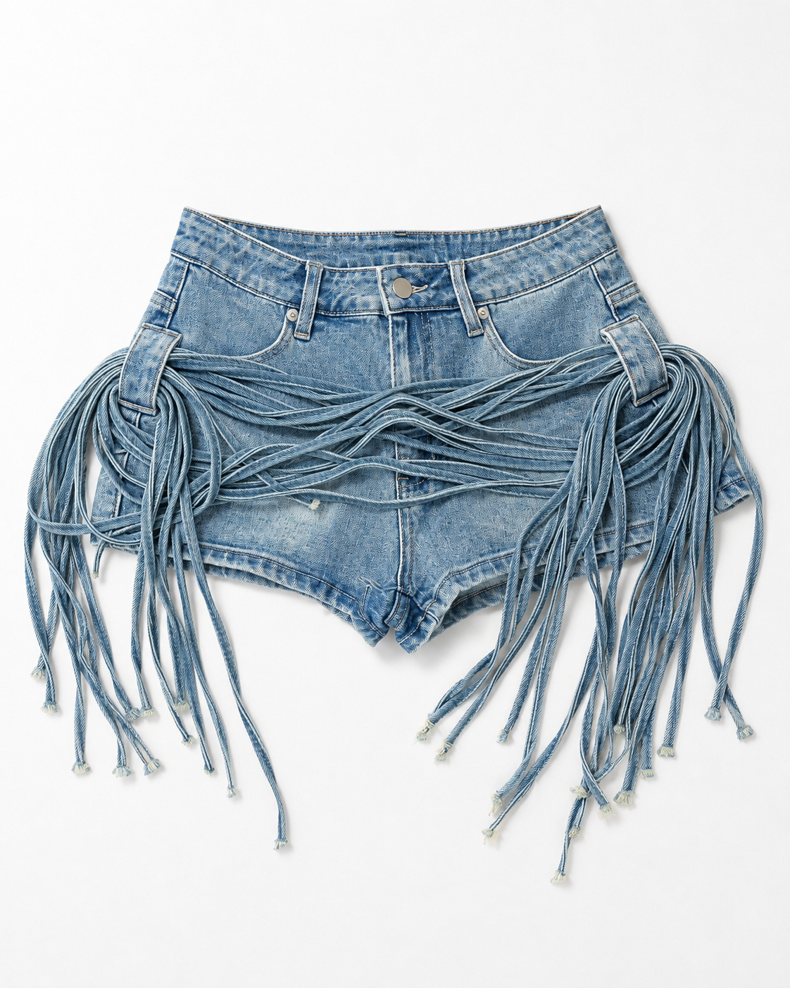 Ibiza Fringe Denim Shorts