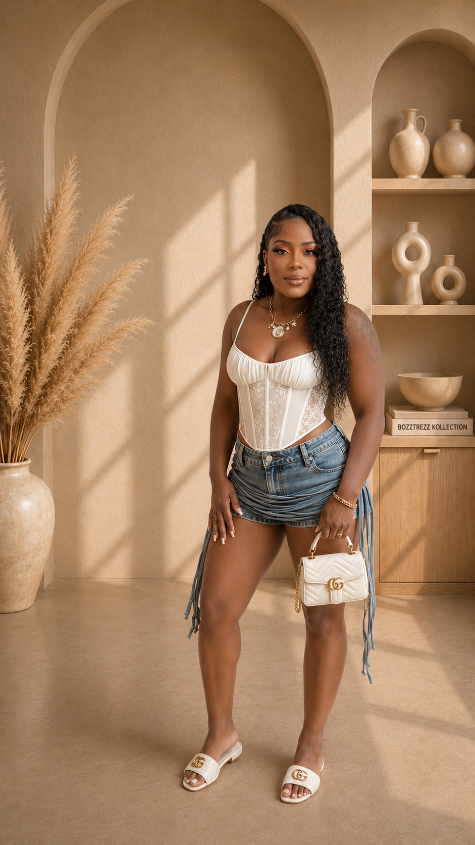 Ibiza Fringe Denim Shorts